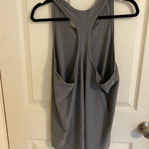 Athleta Ultimate Train Racerback Tank in Heathered Grey